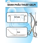 Banh Phẫu thuật Gelpi 19cm R-max 8,1cm độ cong cách mặt phẳng 3cm đầu tròn