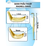 Banh phẫu thuật Ragnell-Davis 14.5cm 15x5mm 9mmx4mm VÀNG