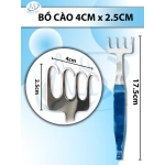 Bồ cào Dài 17,5cm, đầu móc r4xd2,5cm, độ cong móc 0,9cm