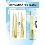 Bộ nhíp nối mi, nhíp tách cá heo 12.2cm D4cm ( BAO TEST) đầu khít gắp siêu nhẹ