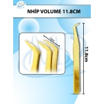 Bộ nhíp nối mi, nhíp volume 11.8cmd1.2cm ( BAO TEST) đầu khít gắp siêu nhẹ