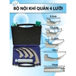 Bộ nội khí quản 4 lưỡi 9,5cm, 11,5cm, 13,5cm, 16cm tay cầm 14cm