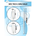 Bóc tách 2 đầu halo 18.5cm tròn (D1.7cm R7mm) nhọn (D2cm R4mm)