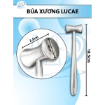 Búa xương Lucae không từ tính 18.5cm nặng 217g, d2.5cm R4mm