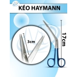 Kéo heymann Dài kéo 3cm 17cm, rộng tù 1mm