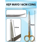 Kéo mayo 16cm cong, kéo cắt cân cơ nặng chắc khoẻ có tips TC