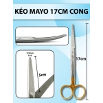 Kéo mayo 17cm cong, kéo cắt cân cơ nặng chắc khoẻ có tips TC