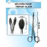 Kéo phẫu thuật căng da mặt Trepsat 16.3cmDkeo 3.3cm lá d2.5cm r1.4cm