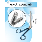 Kẹp cắt xương mũi, kẹp phẫu thuật xoang mũi Dài 19cm, thân kẹp 11cm, Hàm cắt 3.5mmx1,2cm