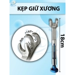 kẹp giữ xương có chốt vặn Dài 18cm Độ mở rộng max 4cm dài đầu lớn 2,2 đầu nhỏ 2,8 ngang 1,4