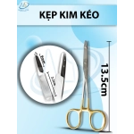 Kẹp kim kéo 13,5cm Đầu kẹp D9mm R3mm đầu kéo 2,2cm