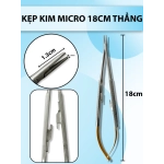 Kẹp kim micro 18cm thẳng, pen kẹp kim vanas, kẹp kim lá lúa