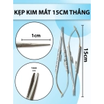 Kẹp kim vanas 15cm thẳng, pen kẹp kim micro vi phẫu đầu nhỏ kẹp chỉ không tuột
