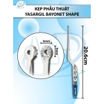 Kẹp phẫu thuật Yasargil bayonet shape 20.6cm DxR5mm XANH