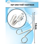 Kẹp sinh thiết Hartman Dài 14cm thẳng, đầu D3mm R1mm