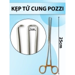 Kẹp tử cung pozzi 25cm  chất lương cao