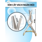 Kìm cắt vách ngăn mũi 18cm, đầu d2,2cmxr4mm cong 5cm