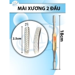 Mài xương Dài 18cm, 1 đầu thẳng 1 đầu cong đầu D2,5 R6mm