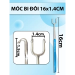 Móc đôi bi 16cm x 1,4cm D1,5 R1,4 tròn 1mm dài 16