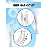 Nhíp gắp ốc vít, chip điện tử, nhíp thẳng 15cm D1.5cm R0.5mm ,Nhíp cong 15.3cm D1.8cm R1mm