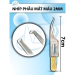 Nhíp phẫu mắt mấu siêu nhỏ dài 7cm đầu nhíp cong 2mm