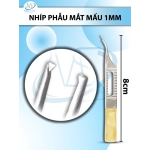 Nhíp phẫu mắt mấu siêu nhỏ  dài 8cm đầu nhíp cong 1mm