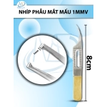 Nhíp phẫu mắt mấu siêu nhỏ  dài 8cm đầu nhíp cong 1mmv