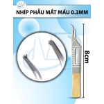 Nhíp phẫu mắt mấu siêu nhỏ dài 8cm đầu nhíp thẳng 0,3mm
