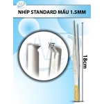 Nhíp standard Mấu, Nhíp phẫu tích Mấu 18cm, đầu nhíp R1,5mm
