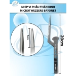 Nhíp vi phẫu thần kinh Microtwezeers Bayonet 20cm ĐEN D1cm