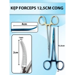 Pen kẹp 12,5cm cong kẹp khoẻ, kẹp forceps 12,5cm, pen kẹp bông gạc