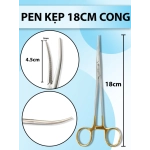 Pen kẹp 18cm cong, kẹp forceps 18cm cong, pen y tế