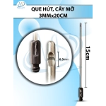 Que hút, cấy mỡ 1 lỗ 3mmx15cm D6,5 R3 (chui đen)