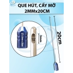 Que hút mỡ 1 lỗ 2mmx20cm, lỗ D3 R1,5
