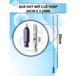 Que hút mỡ 30cm x 3.5mm 3 lỗ tròn xéo D5mm R3mm