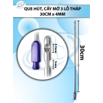 Que hút mỡ 30cmx4mm 3 lỗ Tháp lỗ to D5.5mm R3.5mm, lỗ nhỏ D5mm R3.5mm