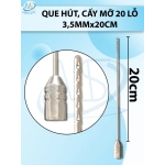 Que hút mỡ cấy 20 lỗ, que hút lỗ sắc bén cắt mỡ tốt 3,5mmx20cm, 1,5x1,5mm