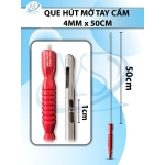 Que hút mỡ tay cầm 4mmx50cm, 3 lỗ tháp dài lỗ d1cmxr2,5mm