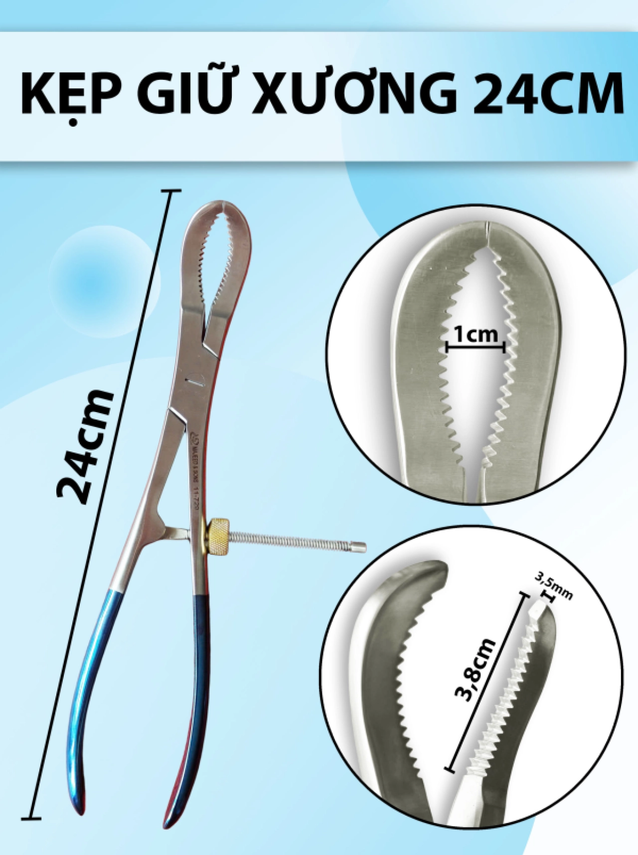 Kẹp giữ xương 24cm