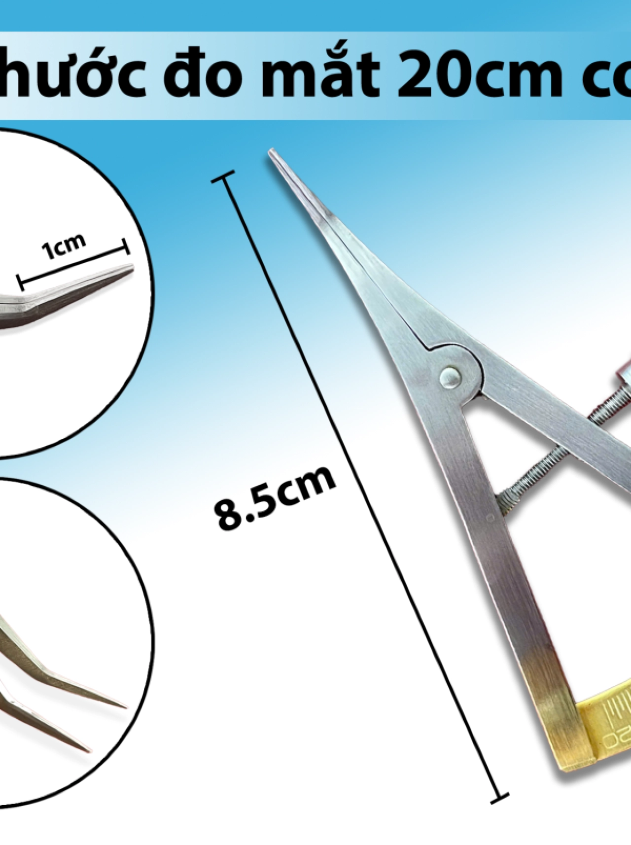 Thước đo mắt 20cm cong