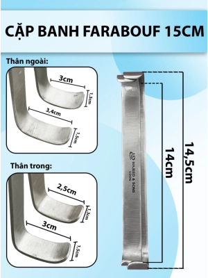 1 cặp banh farabouf 15cm, banh vết mổ