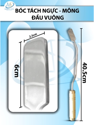 Bóc tách ngực mông Dài 40.5cm D6cm R2.5cm cong phải