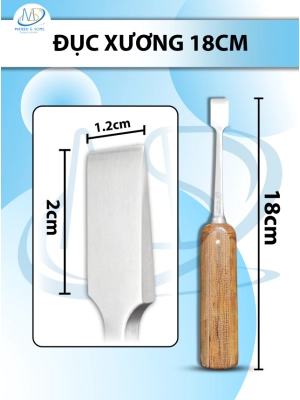 Đục xương, Đục Lexer Mini Osteotome 18cm ,d2cm r1.2cm