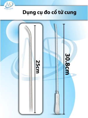 Dụng cụ đo cổ tử cung Dài 30.8cm phần đo D25cm