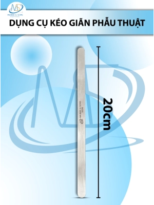 Dụng cụ kéo giãn phẫu thuật malleable (malleable retractor) Dài 20cm R0.9cm, làm từ thép không gỉ mềm dẻo có thể tái sử dụng
