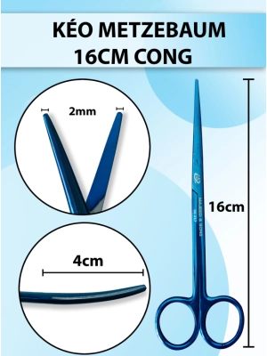 Kéo bóc tách 16cm cong, kéo metz super cut đầu to cắt khoẻ