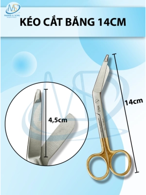 Kéo cắt băng, bông gạc nhiều size 14 cm, 16 cm, 18 cm