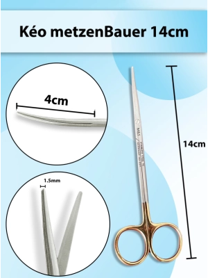 Kéo metzenBauer, kéo metz cong 14cm