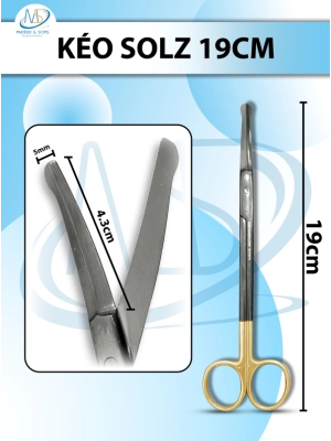 Kéo Solz 19cm, kéo phẫu thuật tạo hình D4.3cm r5mm