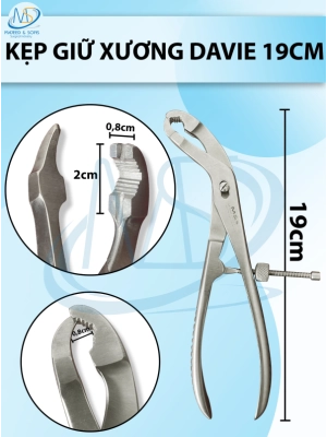 Kẹp giữ xương Davie 19cm